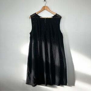 Reposhed MICHEL STUDIO Eyelet Dress with Sheath in Black sz. 18 GUC